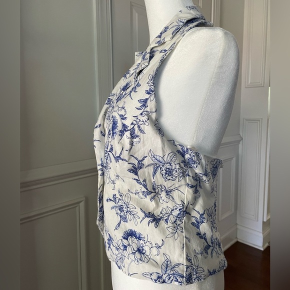 Jason Wu Linen Blend Halter Style Top Size 6 - Picture 3 of 7